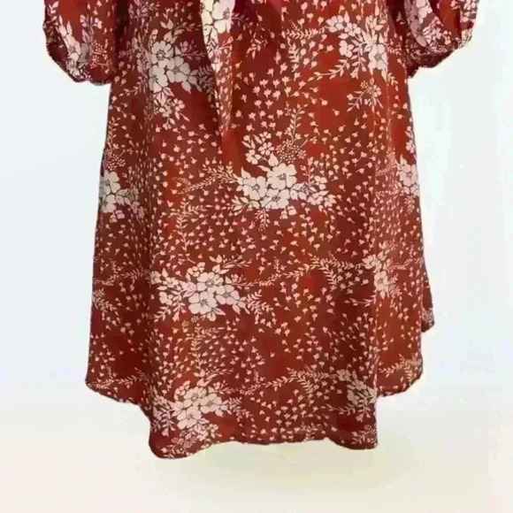 Rust Floral Here Comes The Sun Dress Size Large​ - Picture 4 of 9